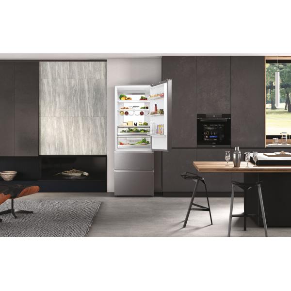 COMBINATI 3 PORTE Haier HTW7720ENMP Combin 3D 2mt 70cm 483lt platin. inox