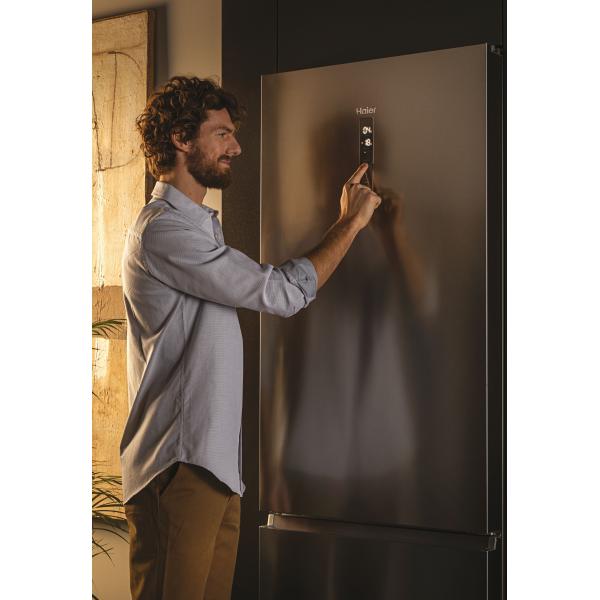 COMBINATI 3 PORTE Haier HTW7720ENMP Combin 3D 2mt 70cm 483lt platin. inox