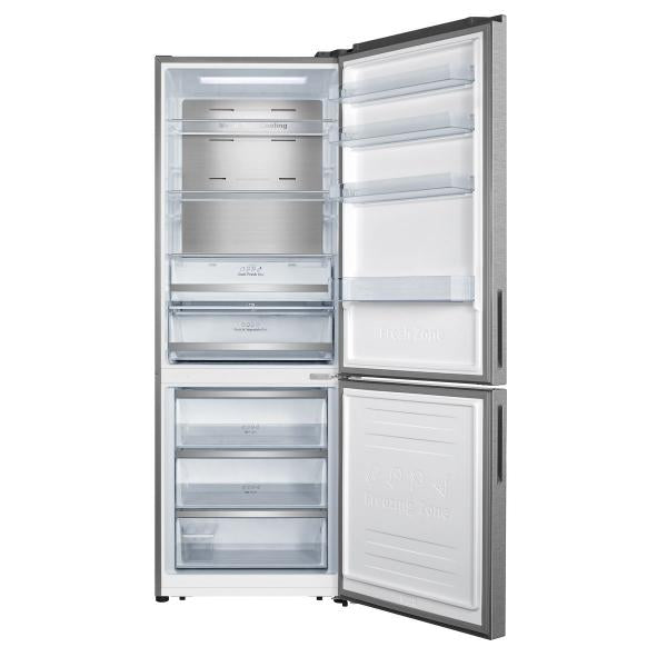 COMBINATI Hisense Combinato Dual No Frost Multi Air Flow,capacita 495 Litri Classe energetica: E. Dimensioni (AxLxP) mm: 2000x704x694 mm. Colore inox
