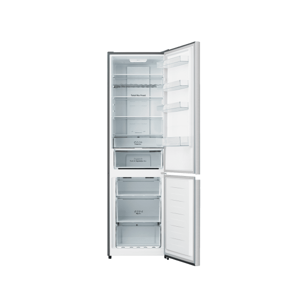 COMBINATI Hisense Combinato No frost 336lt Classe E display esterno Dimensioni (AxLxP) mm: 2004x595x590 mm. Colore:inox
