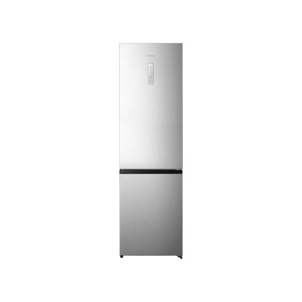COMBINATI Hisense Combinato No frost 336lt Classe E display esterno Dimensioni (AxLxP) mm: 2004x595x590 mm. Colore:inox