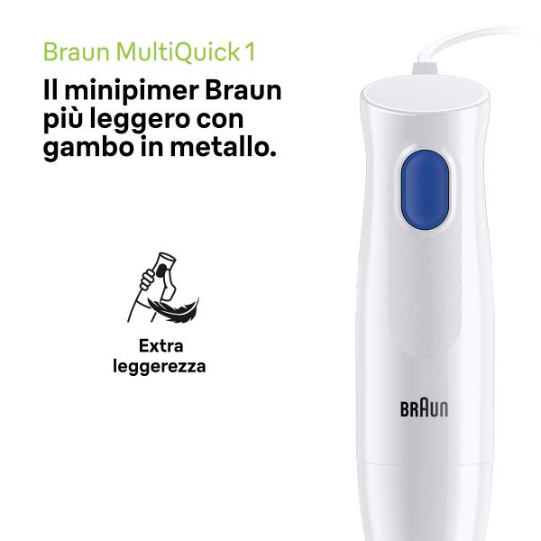 PREPARAZIONE CIBO Braun_b FRULL IMM 450 W + BICCHIERE PLASTICA 600 ML