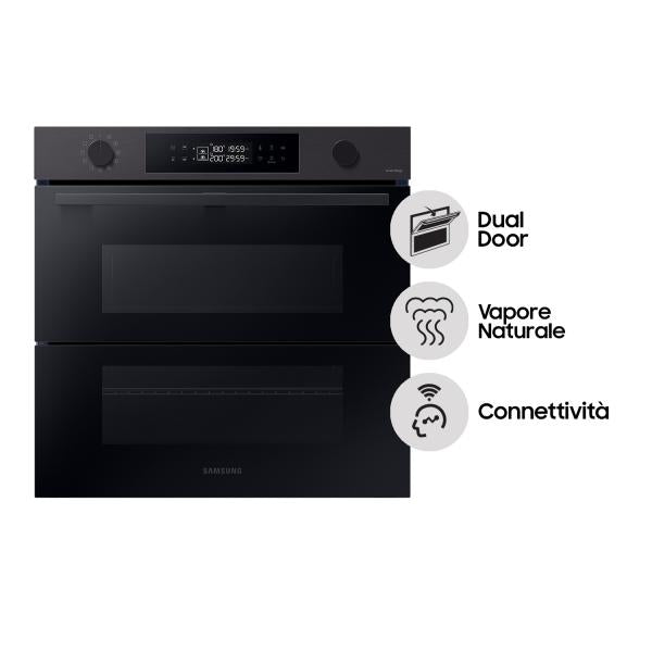 FORNI 60 CM DUAL COOK FLEX Samsung NV7B4540VBB/U5 Forno BI 76lt Classe A+