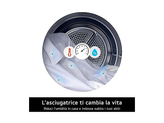 Asciugatrice LG RNA1008NWK 8kg Classe D