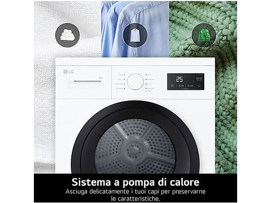 Asciugatrice LG RNA1008NWK 8kg Classe D