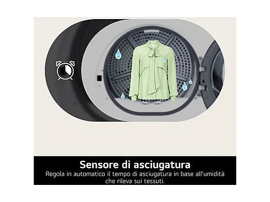Asciugatrice LG RNA1008NWK 8kg Classe D