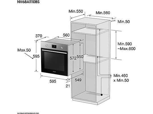 FORNO ELETTRICO DA INCASSO SAMSUNG NV68A1110BS