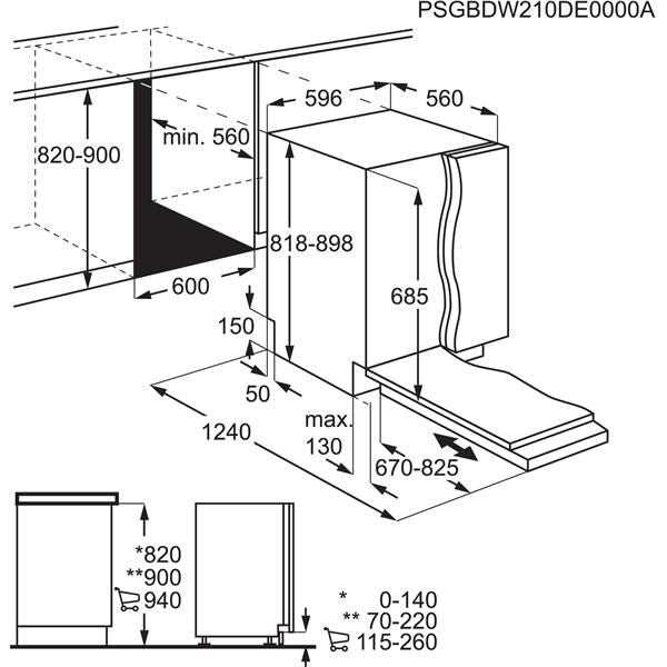 Lavastoviglie Electrolux LAVAST INC EES68525LP 14C B 911437439