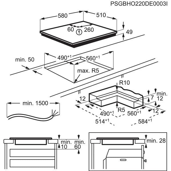 Piani Cottura Electrolux PIANO IND KIS62453I 60 4F 949599321