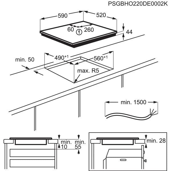 Piani Cottura Electrolux PIANO IND BRIDGE EIV63443CT 60 MAT 949599528