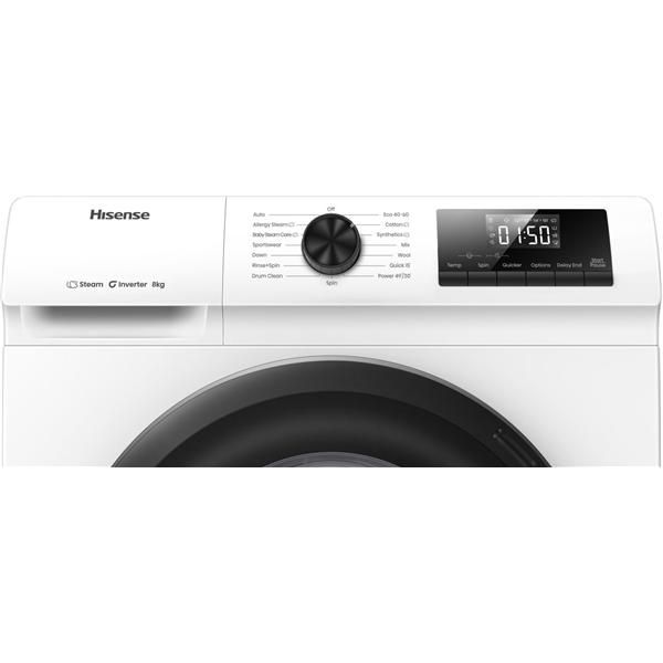 LAVATRICE Hisense Lavatrice 8 Kg 1400 rpm Classe A, Vapore Disp.LED