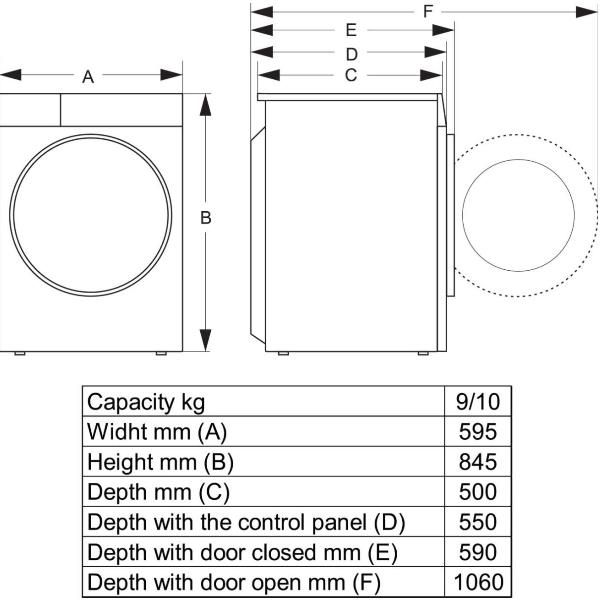 Lavasciuga Hisense LAVASC 9/6KG CL LAV A CL ASC D WD3S9043BW7