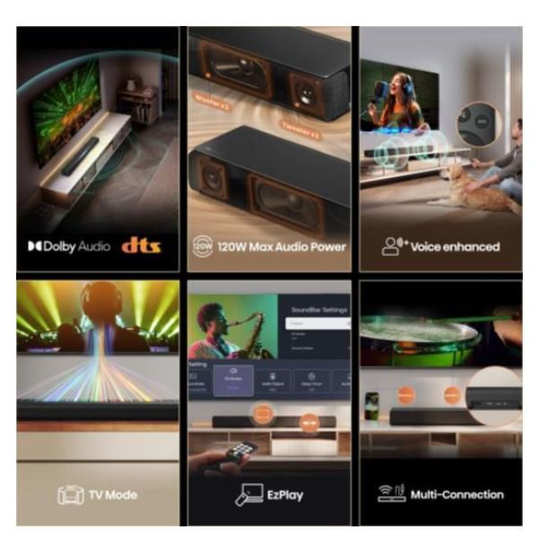 Home Cinema Hisense SOUNDBAR HS1000 2.0 DOLBY BT 120W HS1000