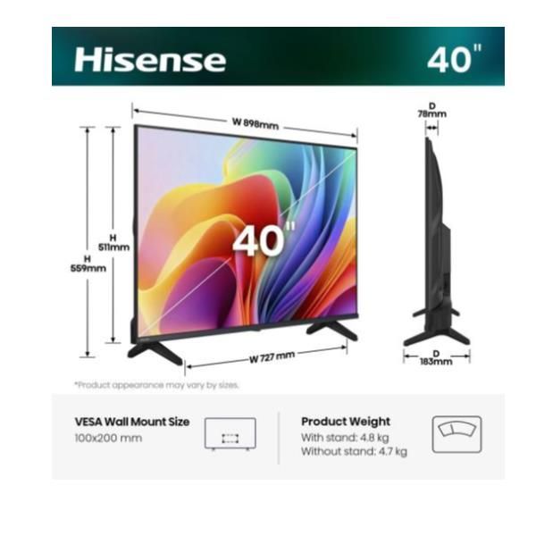 TV e Hotel TV Hisense 40 A49S FULL HD SMART VIDAA 40A49S