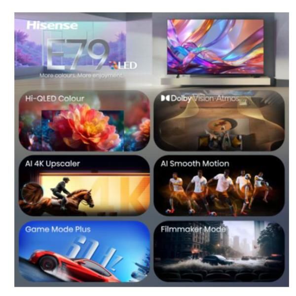TV e Hotel TV Hisense 50 E79S QLED 4K UHD SMART VIDAA