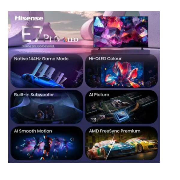 TV e Hotel TV Hisense 100 E7S PRO QLED 4K UHD SMART 144HZ