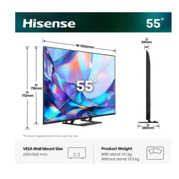 TV e Hotel TV Hisense 55 A79S QLED 4K UHD SMART STAND CEN 55A79S