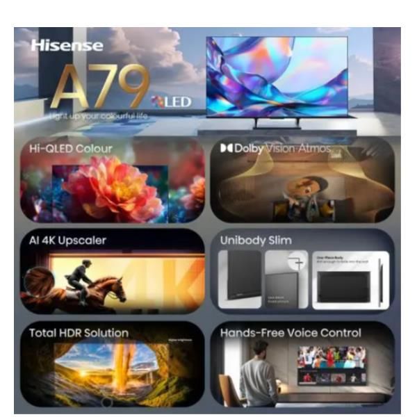TV e Hotel TV Hisense 65 A79S QLED 4K UHD SMART STAND CEN 65A79S