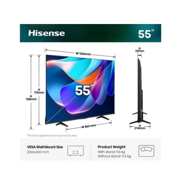 TV e Hotel TV Hisense 55 A69S 4K UHD SMART VIDAA 55A69S