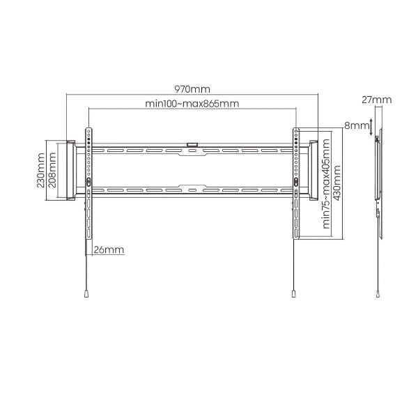SUPPORTI TV/MONITOR Itb Solution STAFFA ECONOMY FISSA RO17.99.1224