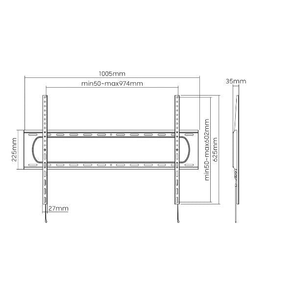 SUPPORTI TV/MONITOR Itb Solution STAFFA ECONOMY FISSA RO17.99.1226