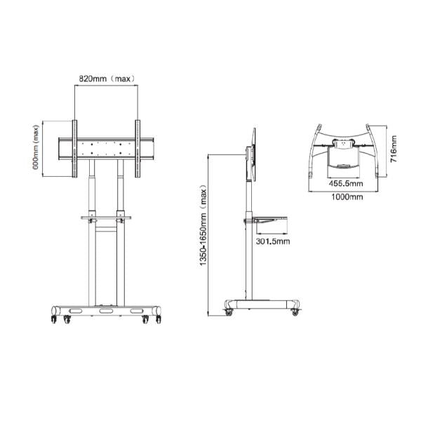 SUPPORTI TV/MONITOR Itb Solution CARRELLO EDU CON MENSOLA OM07188