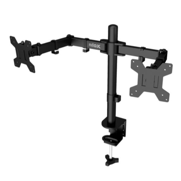 SUPPORTI TV/MONITOR Nilox SUPPORTO MONITOR 2 BRACCI NERO NXDMA01B