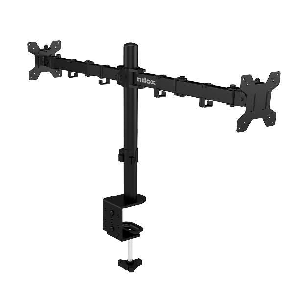 SUPPORTI TV/MONITOR Nilox SUPPORTO MONITOR 2 BRACCI NERO NXDMA01B