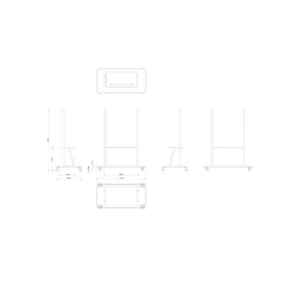 SUPPORTI TV/MONITOR Optoma CARRELLO CON RUOTE MONITOR TOUCH W3F00000041