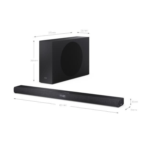 Home Cinema Sharp SOUNDBAR 2.1 65CM 360W SUB WIRELESS HT-SBW320
