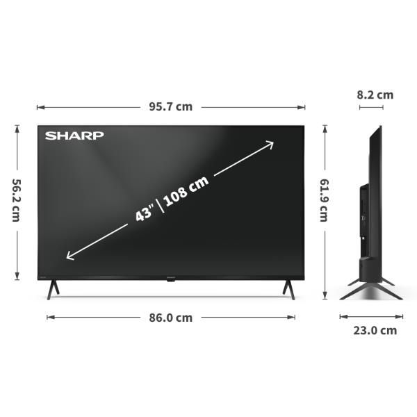 TV e Hotel TV Sharp 43 UHD 4K GOOGLE TV QLED 43HP5265E