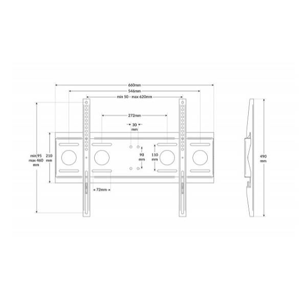 SUPPORTI TV/MONITOR Prodotti Bulk UNIVERSAL FLAT WALL MOUNT 40-70 LKBR76