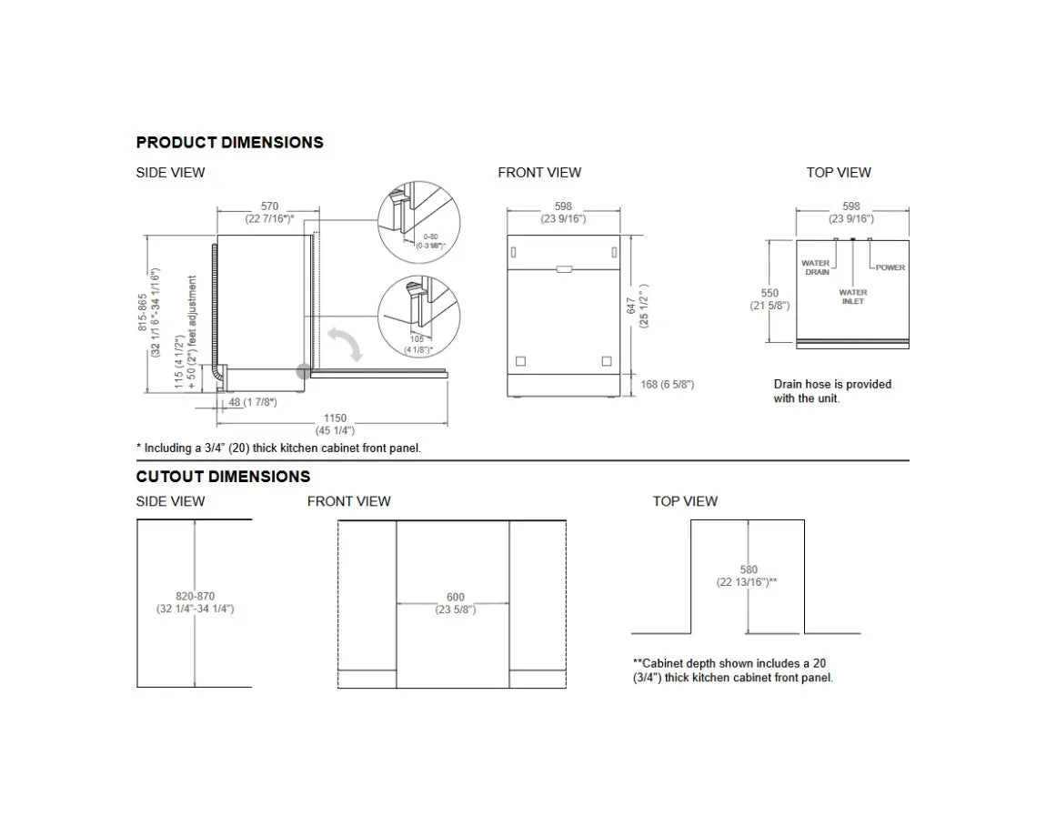 Lavastoviglie da incasso Bertazzoni DW60S3ICPDV